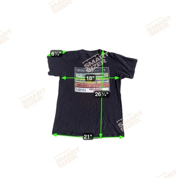 Nirvana Cassette Discography Black T-Shirt Size Medium Vintage Grunge Rock - Picture 4 of 5